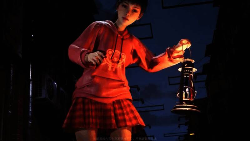 角色与机器人同伴互动画面，背景为荒芜大地与破碎建筑