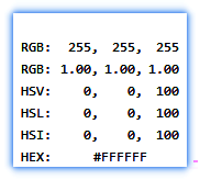 RGB数值显示界面,展示精确的颜色代码信息