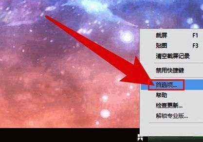 Snipaste首选项设置界面,包含多个功能标签页