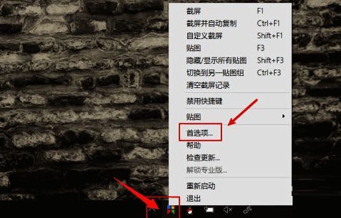 Snipaste首选项设置界面截图,突出显示遮罩颜色按钮位置