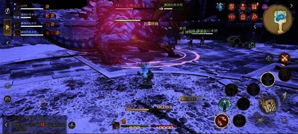 白霜环绕技能触发瞬间,整个战场被冰雪笼罩