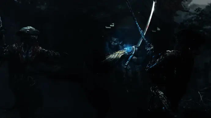 《鬼武者：剑之道》角色立绘图，展示主角宫本武藏的全新造型