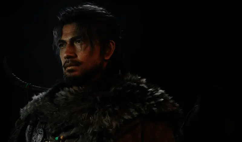 女性角色手持长剑,姿态英姿飒爽,发丝飘逸自然