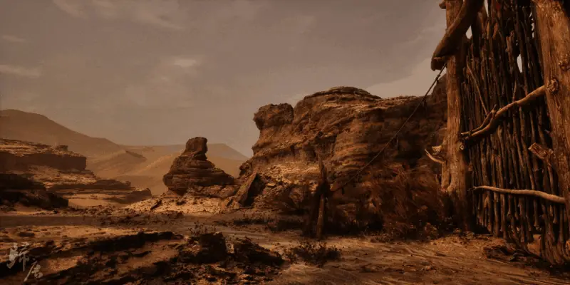 古代战场遗址,残垣断壁诉说着过往辉煌与沧桑