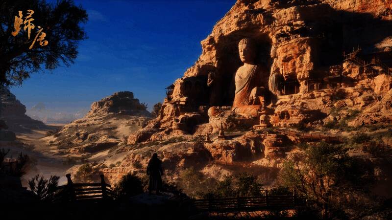 远景地图构图，展现广阔世界与细腻环境刻画