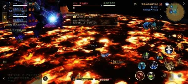 炽热火焰席卷全场，仅剩几名角色勉强站立