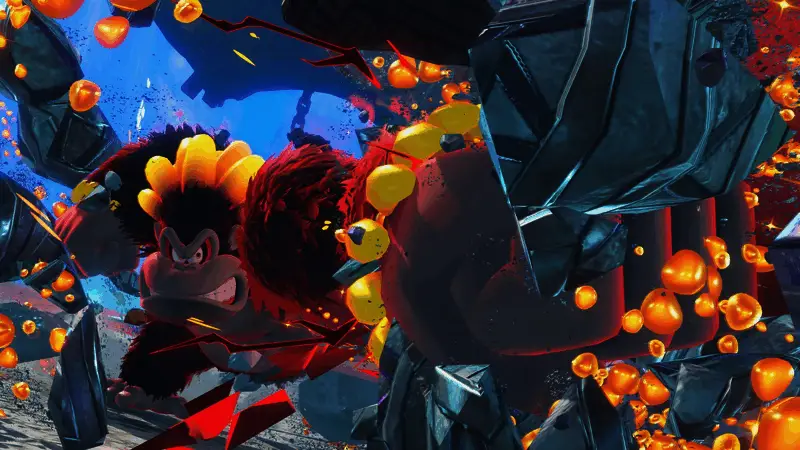 雪地场景中的滑行竞速环节,角色以高速姿态穿梭于冰面之间