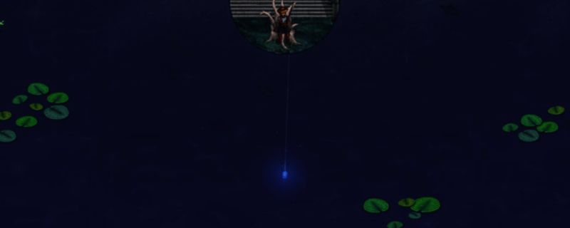 《垂钓回响》游戏封面，展示宁静湖泊边准备垂钓的角色形象