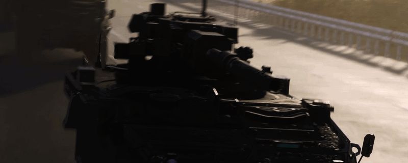 《断箭》游戏中装甲部队协同作战画面，坦克与步战车组成进攻阵型