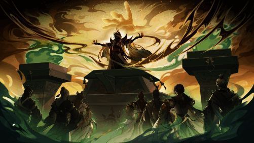 蛊灵修炼场景,修士与仙蛊结契,周身灵气缭绕