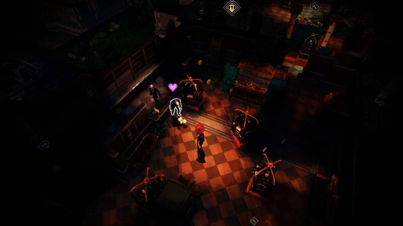 玩家在咖啡馆场景中进行激烈枪战，子弹横飞特效逼真