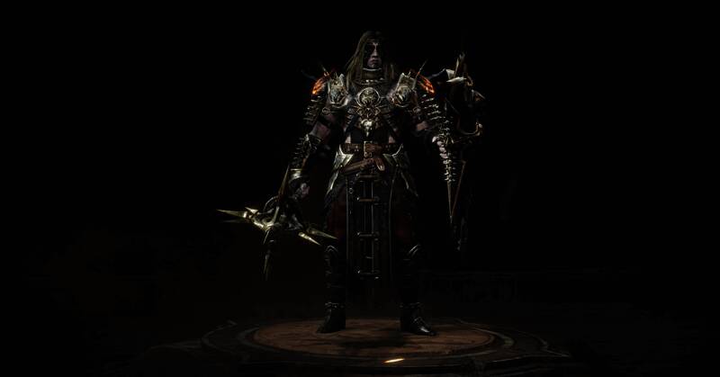 猎魔人角色手持弓箭，在战场上弹奏般的战斗姿态