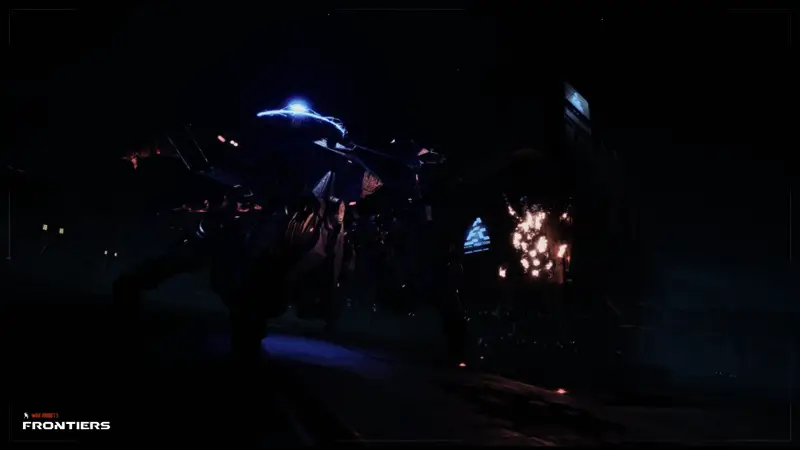 Volta泰坦展示图,展现其四足结构与武器系统细节