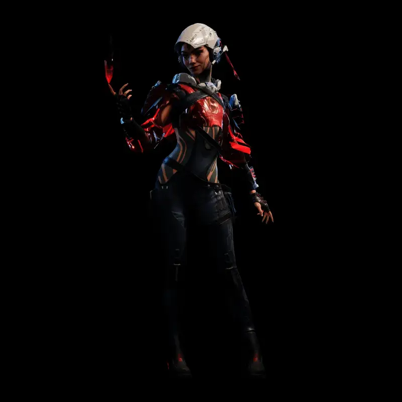 索拉·辛机师特写图,展现其冷静坚毅的表情与战斗装备