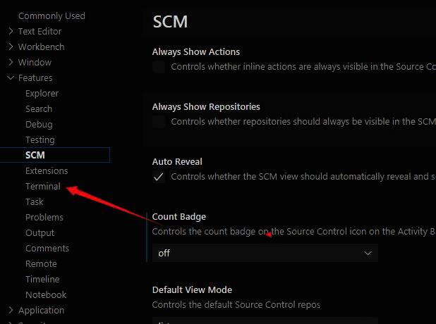 Vscode设置界面入口示意图