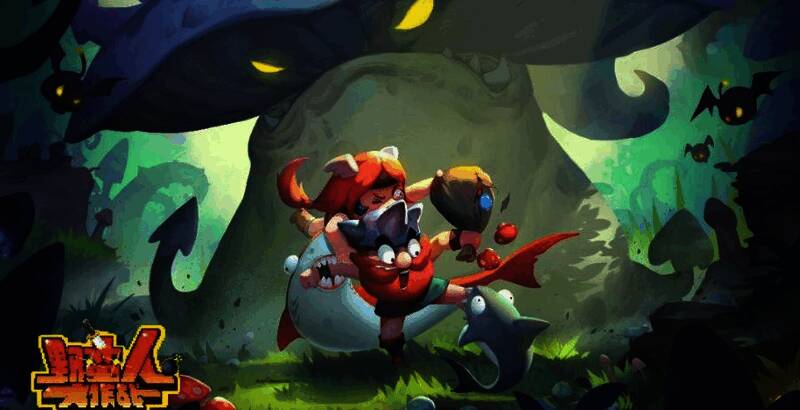 初代《野蛮人大作战》游戏画面,像素风格战斗场景