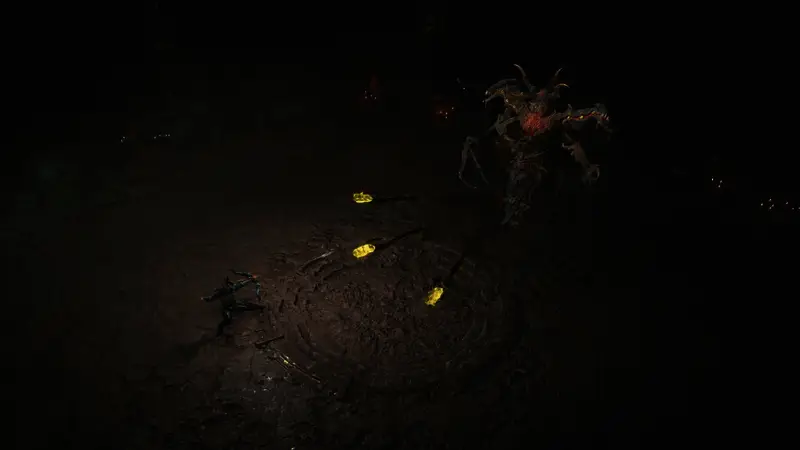 《暗黑破坏神4》第8赛季宣传画面,背景为黑暗魔幻风格的战场