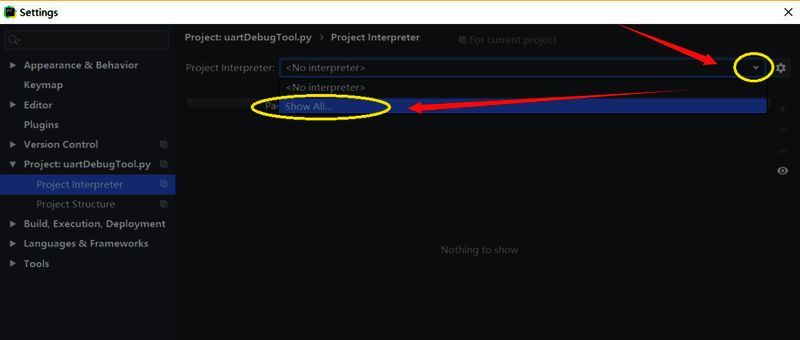 解释器管理窗口右上角加号图标高亮显示