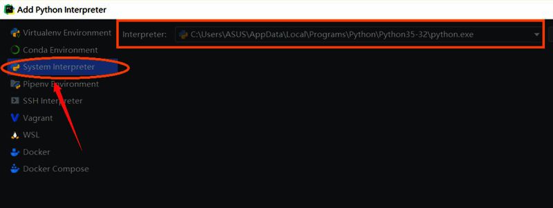 Project Interpreter列表中新出现一条Virtualenv Environment记录