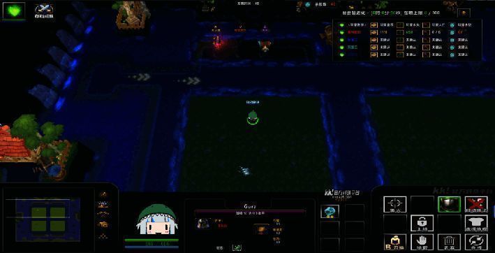 阿尔萨斯手持霜之哀伤施展冰系魔法,前方是严阵以待的防御塔阵列