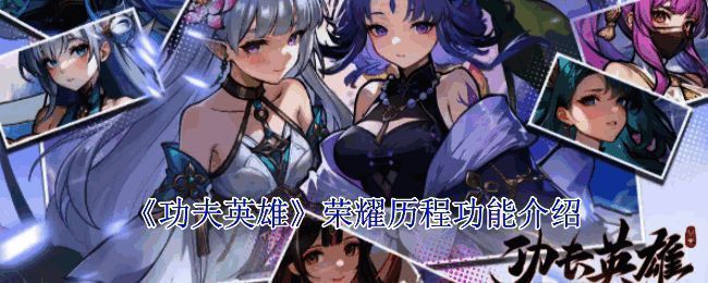 《功夫英雄》水墨风格游戏界面展示，角色造型独特，背景富有东方韵味