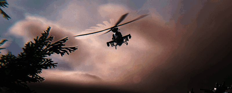 游戏中战斗机空中激战场景,战机高速飞行中释放导弹,空中爆炸特效逼真