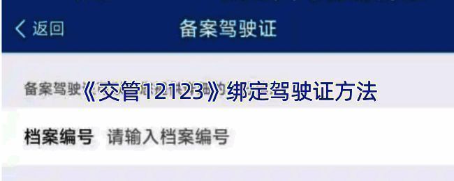 交管12123 APP首页展示备案驾驶证入口