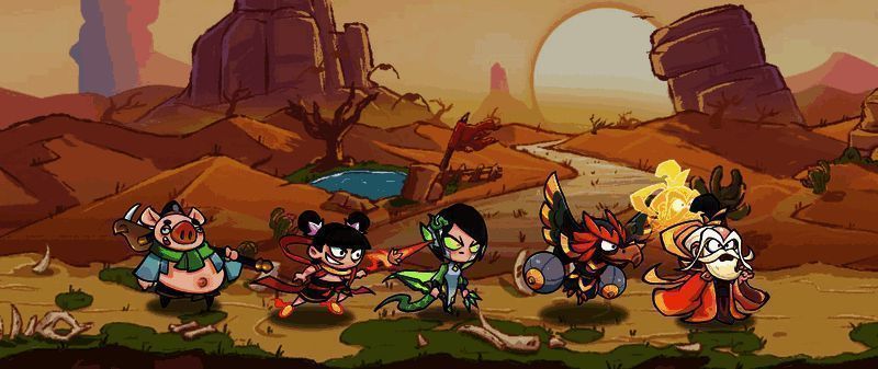 《非凡仙途》哪吒与八戒组队战斗画面，背景为雷电特效