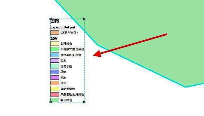 图例插入完成后地图布局示意图