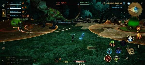 战斗尾声阶段全员集合输出，准备完成最后一击击杀Boss