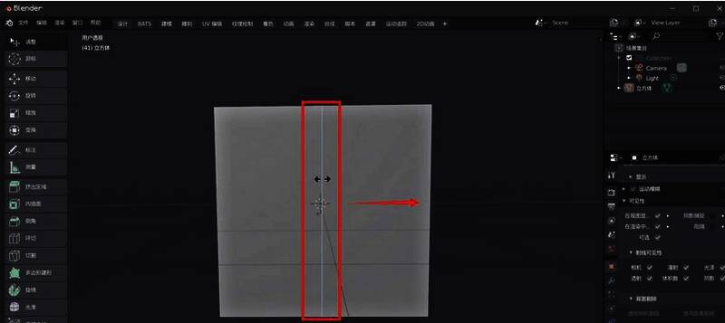 正在对立方体上的线段进行平移操作