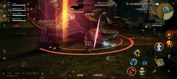 阿杰特血量降低后腾空而起,准备离开战场