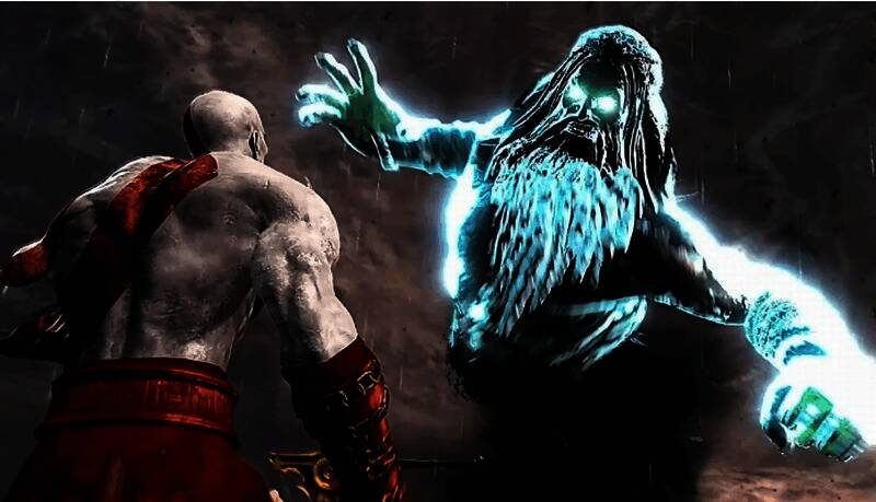 概念图展示神秘角色与古希腊风格场景交织的画面