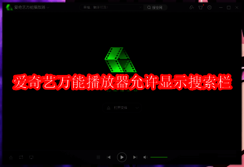 爱奇艺万能播放器主界面展示图,界面简洁,功能布局清晰