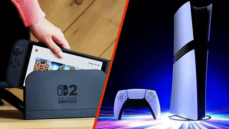 PlayStation 5主机外观展示，银黑配色科技感十足