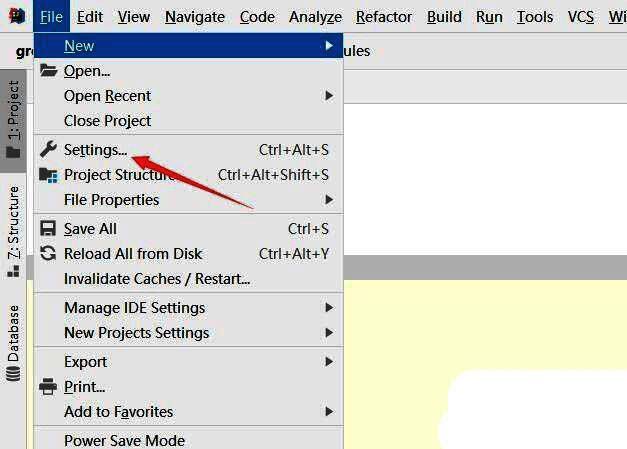 左侧导航栏展开至Editor目录，File Types选项处于选中状态
