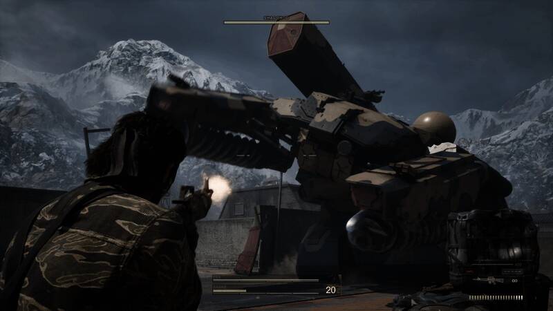 角色手持武器穿越丛林,动作流畅自然