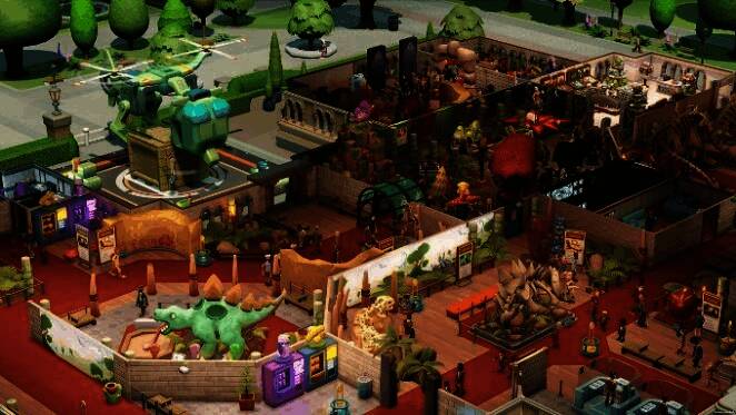 游戏中建造和管理博物馆的实况画面