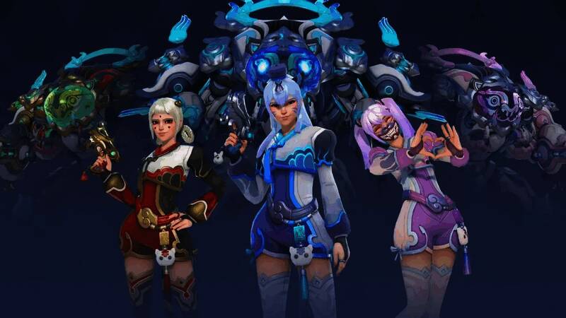 猛虎D.Va神话皮肤各阶段展示图，从简约战甲到觉醒虎灵附身特效