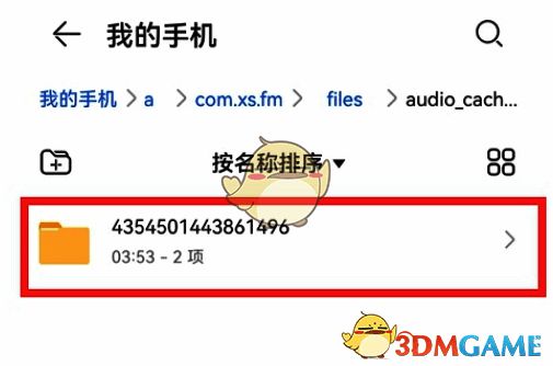 进入audio_cache缓存目录界面