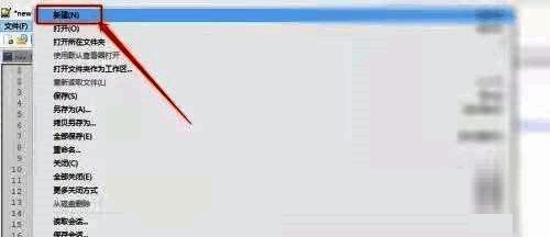 新建文件成功后的编辑界面,空白文档已加载,光标闪烁等待输入