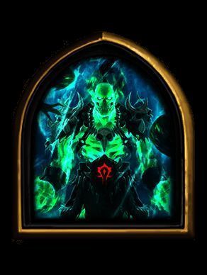 萨满英雄‘冰封鬼灵耐奥祖’皮肤正面特写,展现其寒冰风格造型细节