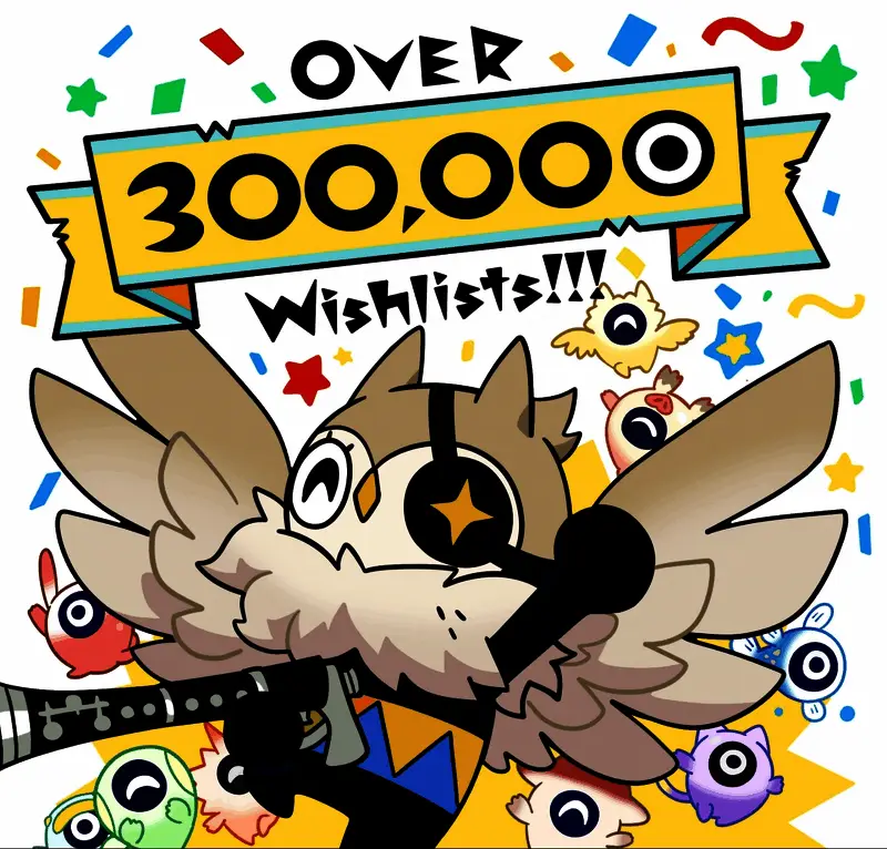 《啦嗒当》Steam页面截图，显示愿望清单数突破30万