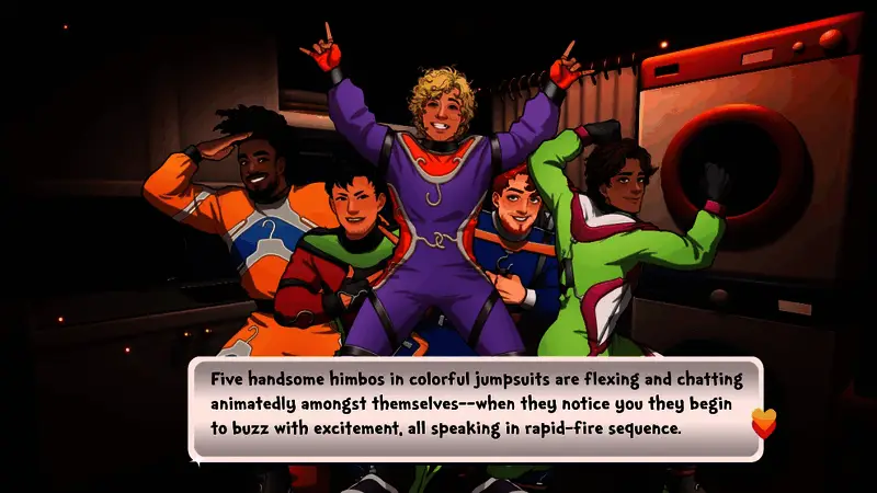 游戏内角色群像画面,展示了多位风格迥异的角色形象及配音演员名单