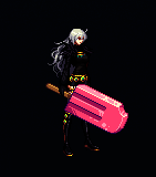 女鬼剑士佩戴冰棒武器装扮效果图,武器设计精致,特效绚丽