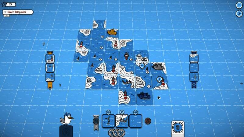 游戏界面展示地砖拼接机制,色彩鲜明,风格清新可爱