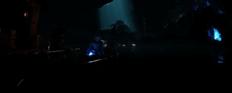 游戏主视觉图,展现主角在神秘废墟中探索的场景