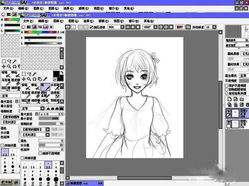 上色阶段演示,展示色彩填充与光影处理细节