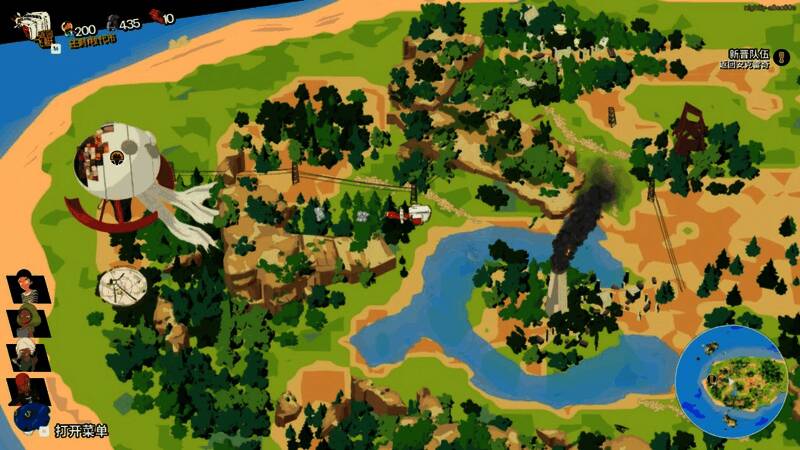 角色互动界面截图，显示多位驾驶员在飞艇内交谈的画面