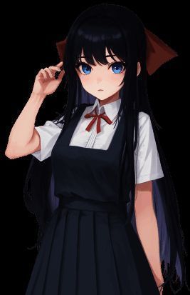 斐小月角色立绘，眼神忧郁却透出坚强